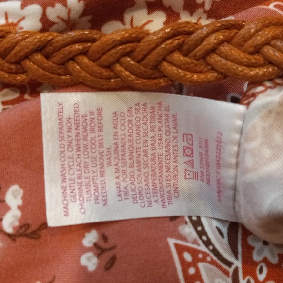 Asymmetrical Hem Flowy Dress Plus Size Floral Pastel Stretch w Belt glamour - Picture 15 of 16